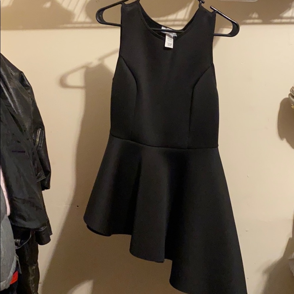 Black peplum shirt